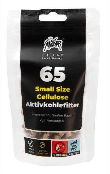 Kailar Small Size 5,9mm Cellulose Aktivkohlefilter - 65 Stück