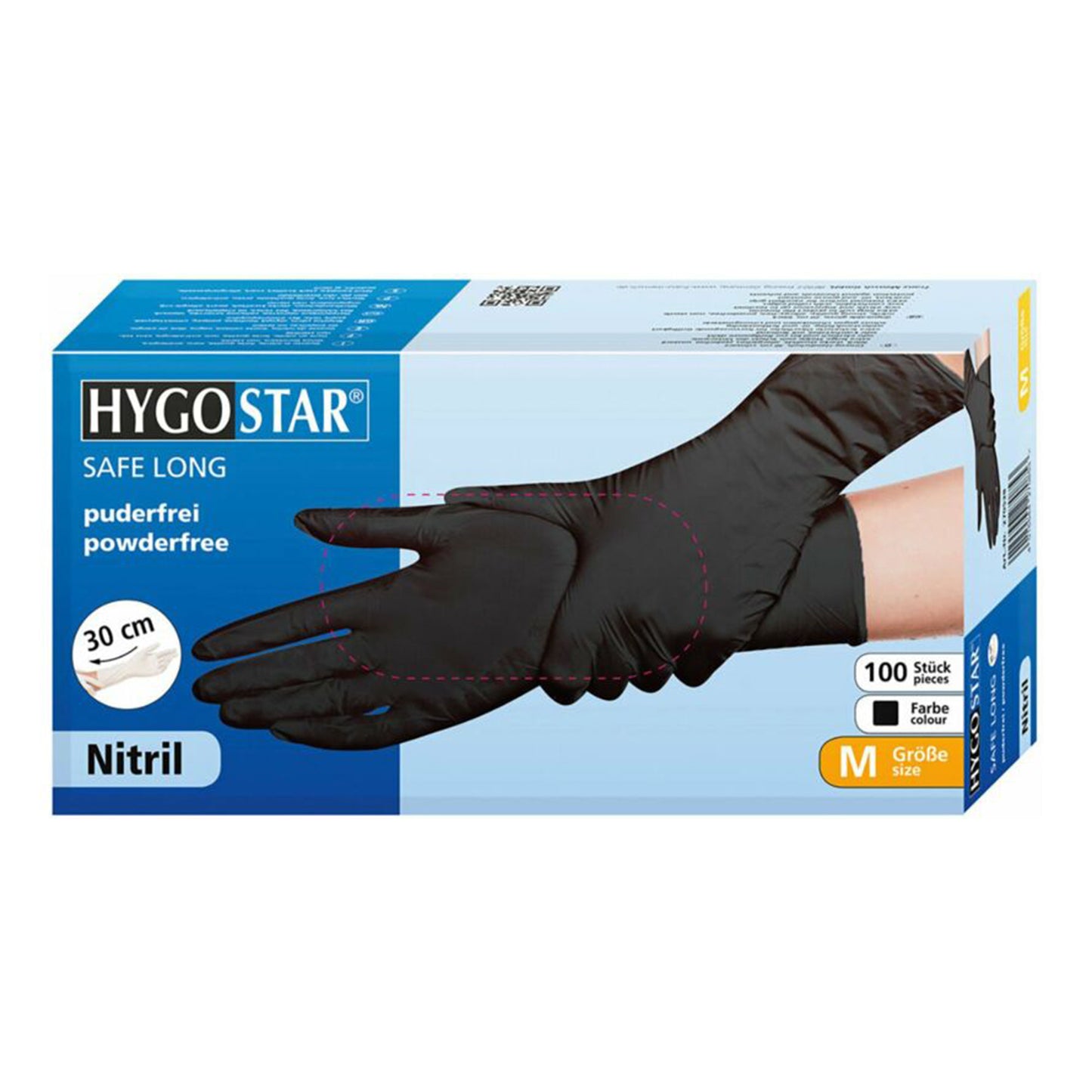 Hygostar - Nitrilhandschuhe Safe Long Pulverfrei